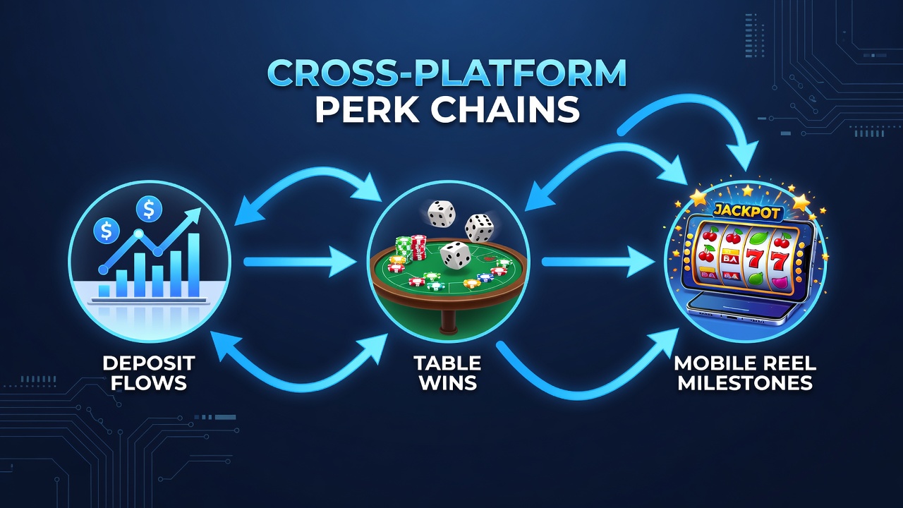 Visualisierung von perk-Ketten zwischen mobilen Reels und Tischspielen
