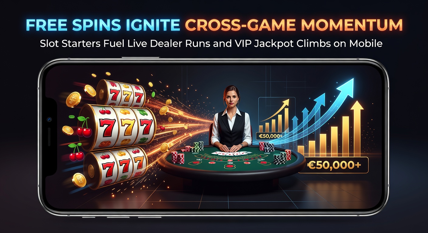 Dynamisches Slot-Rad mit Freispielen, das in Live-Dealer-Tische und Jackpot-Leitern übergeht, alles auf einem Mobilbildschirm