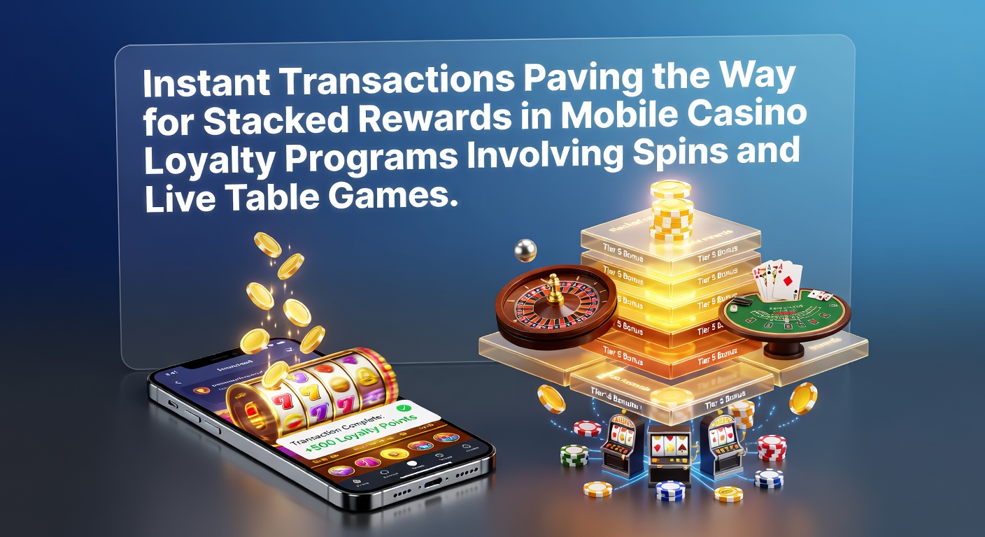 Mobile Casino App mit schneller Transaktion und gestapelten Belohnungen für Spins sowie Live-Tischspiele