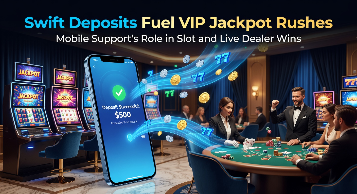 VIP-Spieler nutzt mobiles Gerät für schnelle Einzahlung während eines Jackpot-Rushs bei Slots